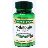 Melatonin 3 mg (Quick Dissolve) 240 Tablets by Natures Bounty - Image 1