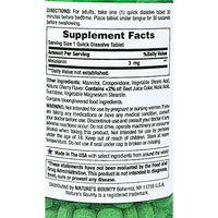 Melatonin 3 mg (Quick Dissolve) 240 Tablets by Natures Bounty - Image 2