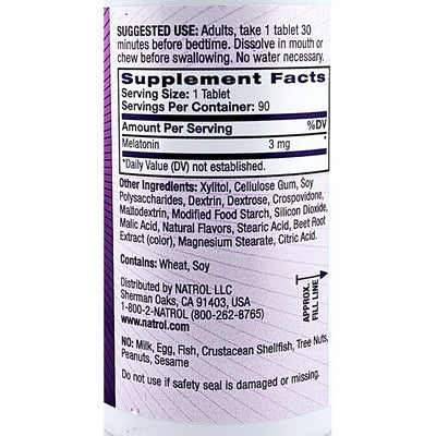 Melatonin 3 mg (Strawberry Flavor)