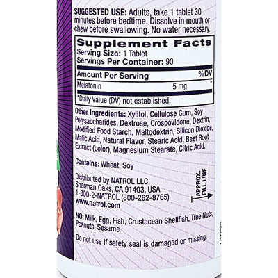 Melatonin 5 mg 90 Fast Dissolve Tablets by Natrol
