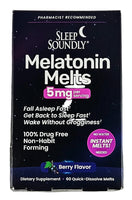 Melatonin Melts, 5 mg (Berry Flavor) 60 Melts by Sleep Soundly - Image 1