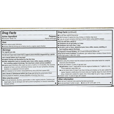 Miconazole 7 Vaginal Cream 4.59 oz Tube by GoodSense