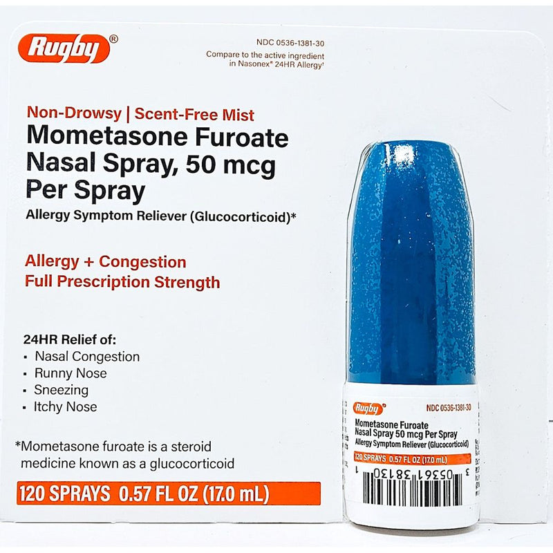 Nasal Spray (Mometasone Furoate) 50 mcg 120 Sprays by Rugby - Main product image