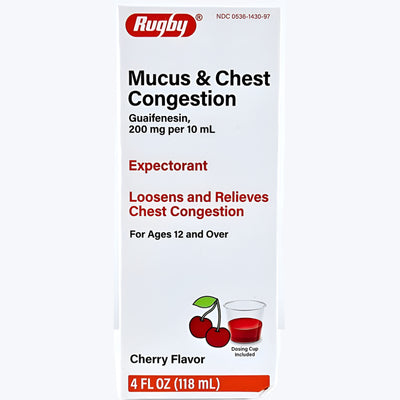 Mucus & Chest Congestion (Guaifenesin) 200 mg 4 fl oz by Rugby