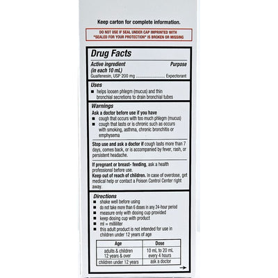Mucus & Chest Congestion (Guaifenesin) 200 mg 4 fl oz by Rugby