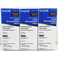 Nasal Decongestant Spray, 1 fl oz each (1, 3, 6 or 12 Pack) by Major - Image 2