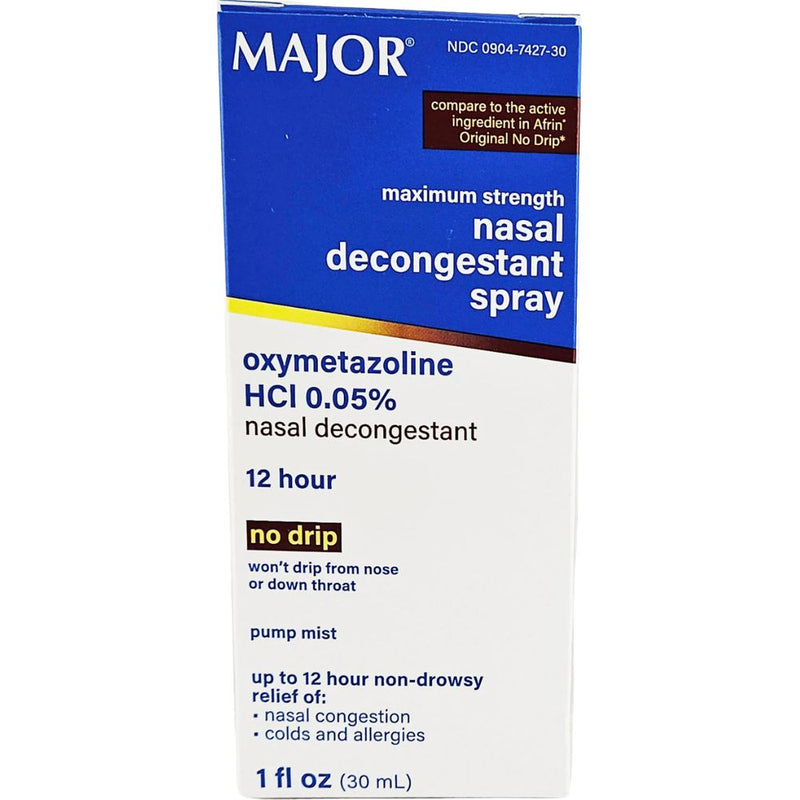 Nasal Decongestant Spray, 1 fl oz each (1, 3, 6 or 12 Pack) by Major - Main product image