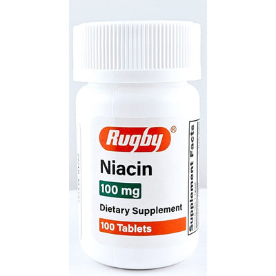 Niacin 100 mg 100 Tablets by Rugby