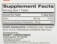 Niacin 500 mg (Timed Release) 100 Tablets by Rugby - Image 2