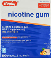 Nicotine Gum 2mg (Coated Fruit Flavor) 100 Pieces - Image 1