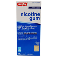 Nicotine Gum 2mg (Uncoated Original Flavor) 20 Piece - Image 1