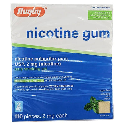 Nicotine Gum 2 mg Mint Flavor