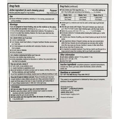 Nicotine Gum 2 mg Original Flavor