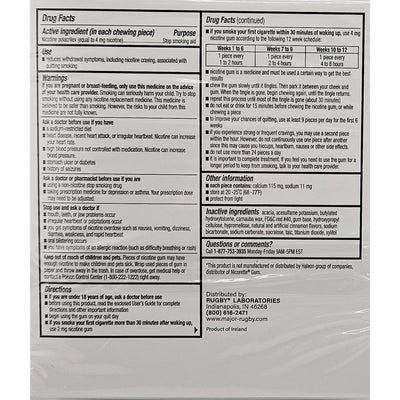 Nicotine Gum 4 mg Cinnamon Flavor