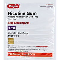 Nicotine Gum 4mg (Uncoated Mint Flavor) 110 Pieces - Image 1