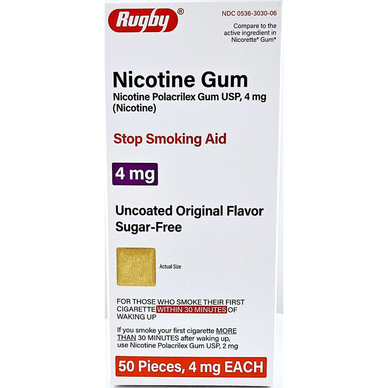 Nicotine Gum 4mg (Uncoated Original Flavor) 50 Pieces - Main product image
