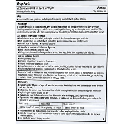 Nicotine Mini Lozenge 4 mg (Mint Flavor)