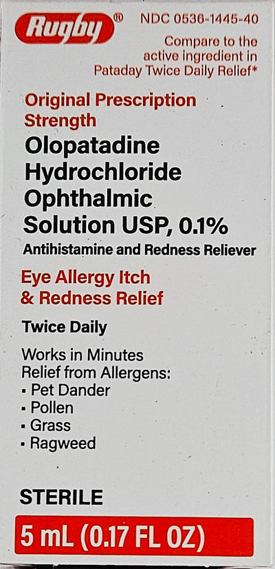 Olopatadine Hydrochloride Ophthalmic Solution 0.1% by Rugby