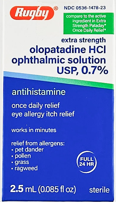 Olopatadine Hydrochloride Ophthalmic Solution 0.7% by Rugby