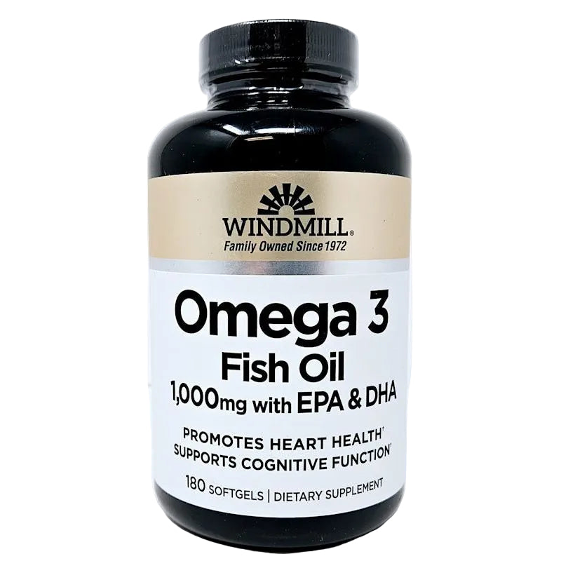 Omega-3 Fish Oil 1000 mg 180 Softgels by Windmill - Main product image