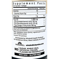 Omega-3 Fish Oil 1000 mg 180 Softgels by Windmill - Image 2