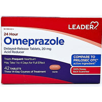 Omeprazole 20 mg (Delayed-Release) 42 Tablets by Leader - Image 1