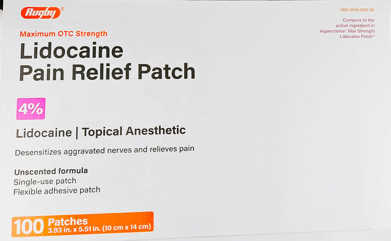 Pain Relief Patch 100 Patches by Rugby - Main product image