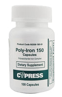 Poly-Iron 150 mg 100 Capsules by Cypress - Image 1