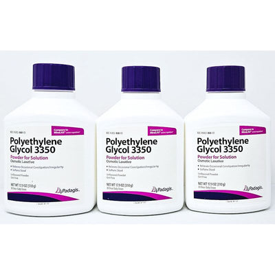 Polyethylene Glycol 3350, 17.9 oz each (3 Pack) by Padagis