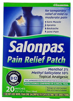 Salonpas Pain Relieving Patch, 20 Patches - Image 1