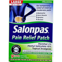 Salonpas Pain Relieving Patch, 9 Large Patches - Image 1