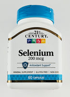 Selenium 200 mcg 60 Capsules by 21st Century - Image 1
