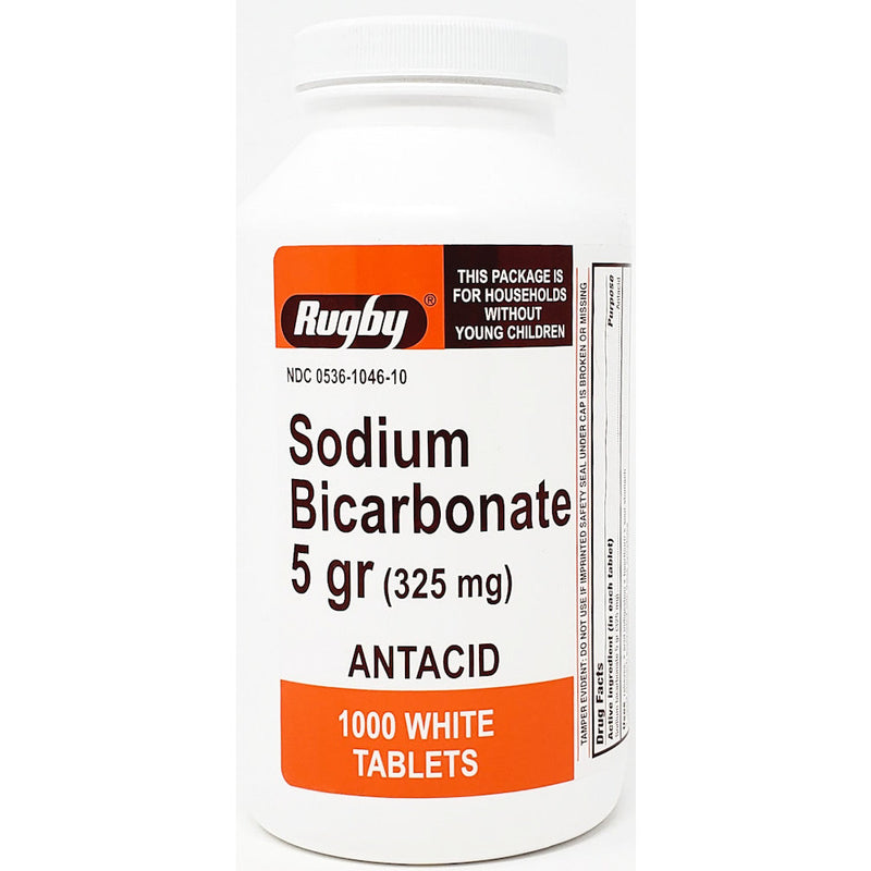 Sodium Bicarbonate 325 mg 1000 Tablets by Rugby - Main product image