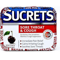 Sucrets Sore Throat & Cough Lozenges (Wild Cherry Flavor) 18 Count - Image 1