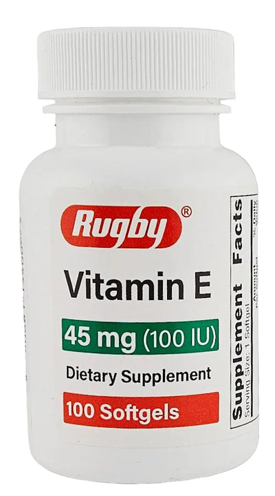 Vitamin E, 45 mg (100 IU) 100 Softgels by Rugby