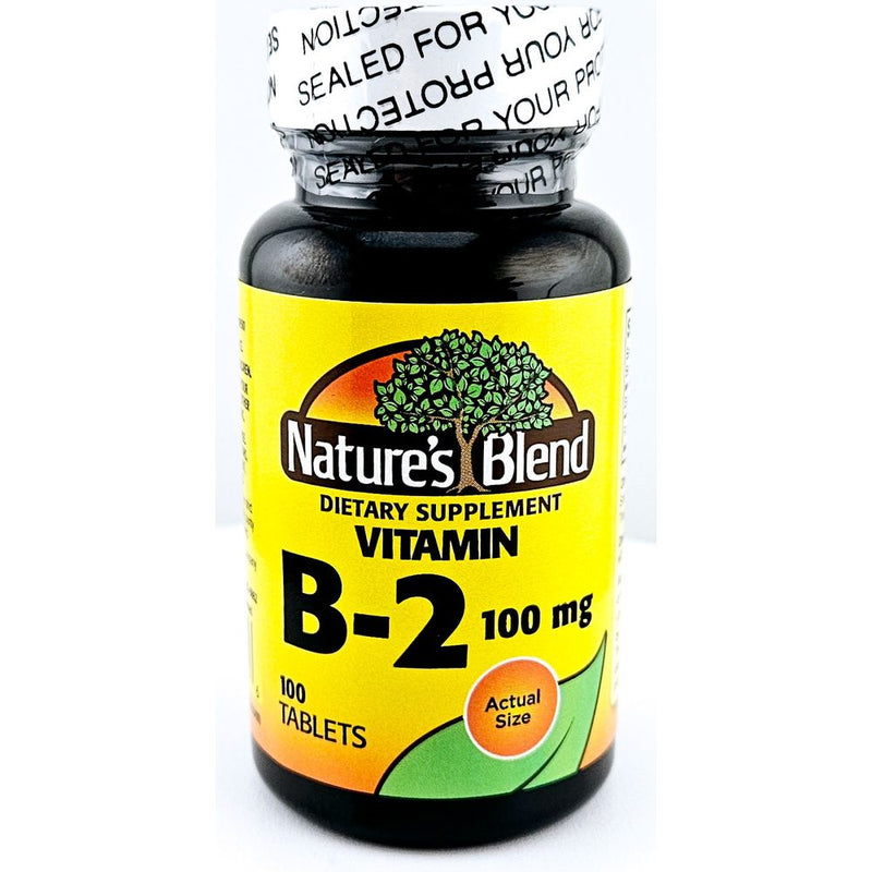 Vitamin B2, 100 mg 100 Tablets by Natures Blend - Main product image