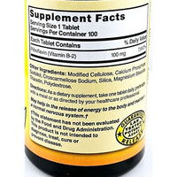 Vitamin B2, 100 mg 100 Tablets by Natures Blend - Image 2