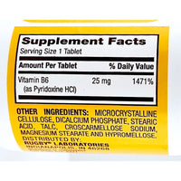 Vitamin B6, 25 mg 100 Tablets by Rugby - Image 3