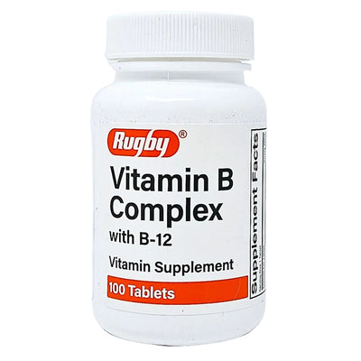 Vitamin B-Complex with B-12 by Rugby (1 or 3 pack)