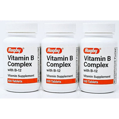 Vitamin B-Complex with B-12 by Rugby 3 Pack