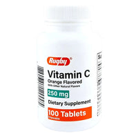 Chewable Vitamin C, 250 mg 100 Tablets by Rugby - Image 1