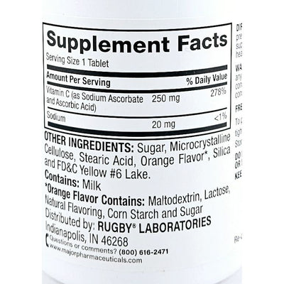 Vitamin C 250 mg Chewable Tablets