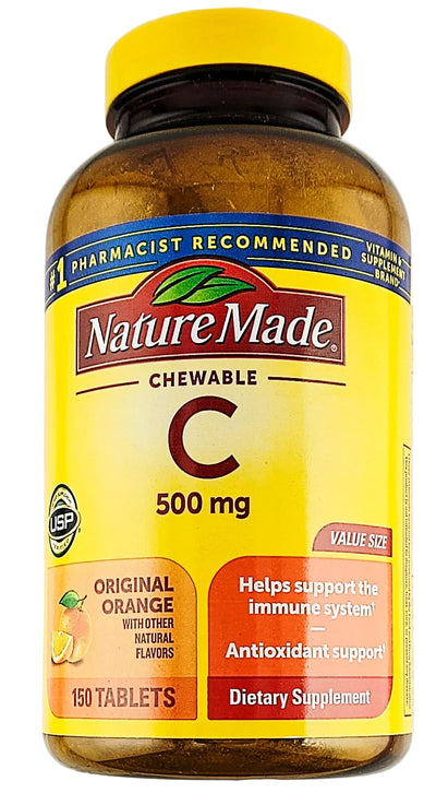 Vitamin C, 500 mg 150 Chewable Tablets by Nature Made
