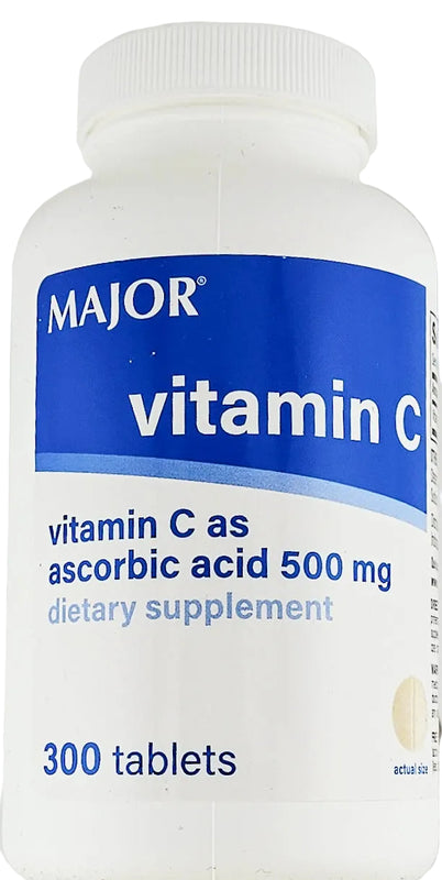 Vitamin C 500 mg 300 Tablets by Major - Main product image
