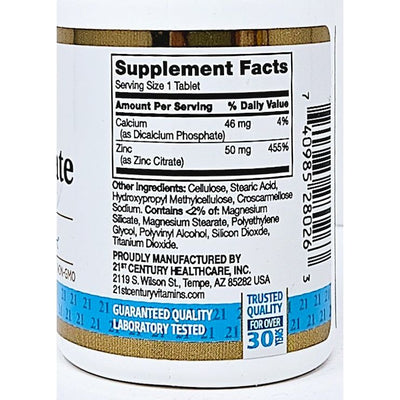 Zinc Citrate 50 mg by 21st Century
