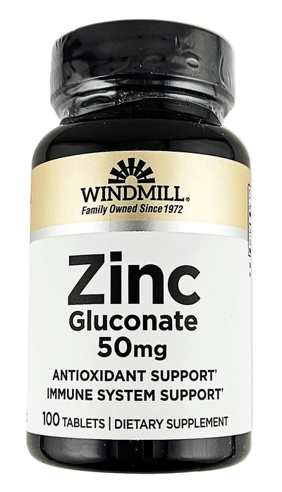 Zinc Gluconate 50 mg 100 Tablets by Windmill