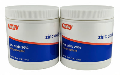 Zinc Oxide Ointment 16 oz each by Rugby (2 or 4 Pack)