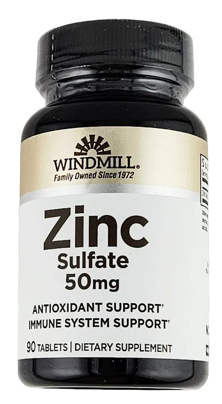 Zinc Sulfate 50 mg 90 Tablets by Windmill - Main product image