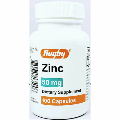 Zinc (Sulfate) 50 mg 100 Capsules by Rugby