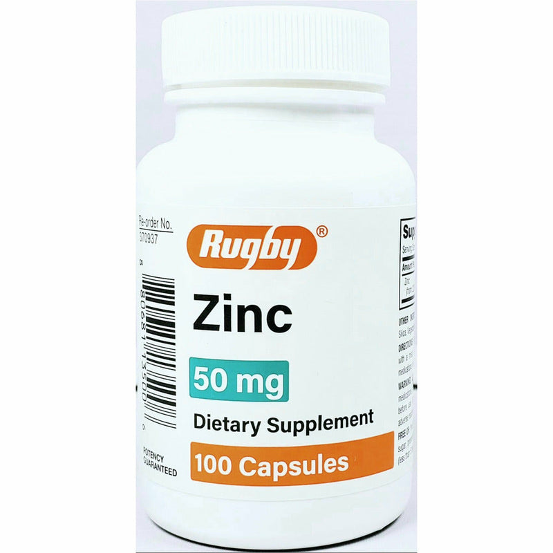 Zinc (Sulfate) 50 mg 100 Capsules by Rugby - Main product image